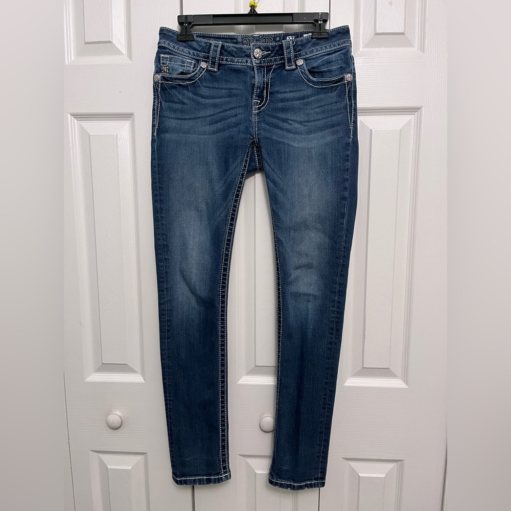 Miss me jeans size 27 mid rise skinny Stylish Blue Jeans - Picture 8 of 9